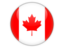 Circular red badge featuring the Canadian flag